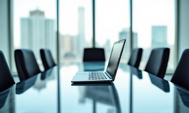 Corporate boardroom negotiation setting